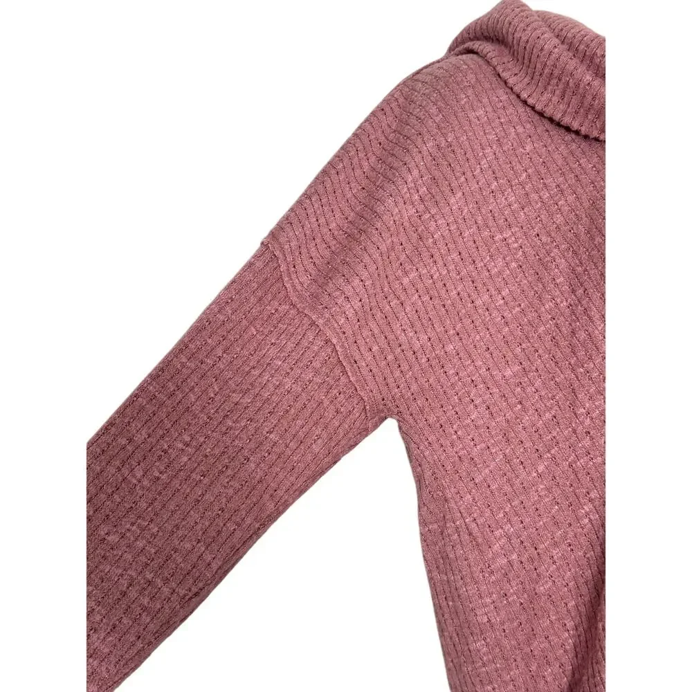 Anthropologie Maeve Addie Ruffled Hacci Sweater‎ in Mauve Size M